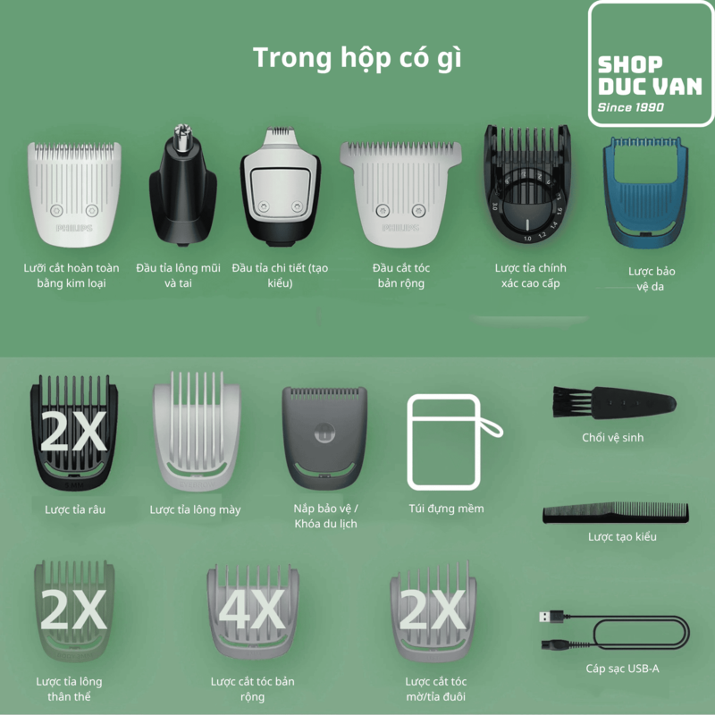 Philips Norelco Multigroom Series 7000 MG7965/49 – 22-In-1 Men’s Grooming Kit: Beard Trimmer, Hair Clipper, Body Groomer With Beardsense Technology