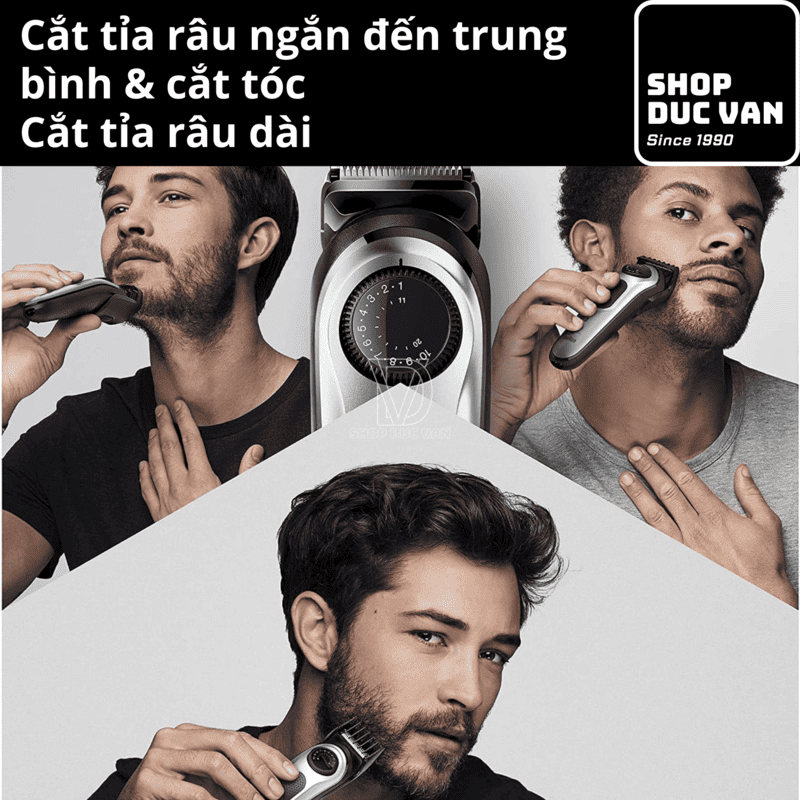 Braun All-In-One AIO 5490 Multi-Functional Beard Trimmer – Waterproof Hair Clipper & Body Groomer with 9 Premium Shaving and Trimming Attachments