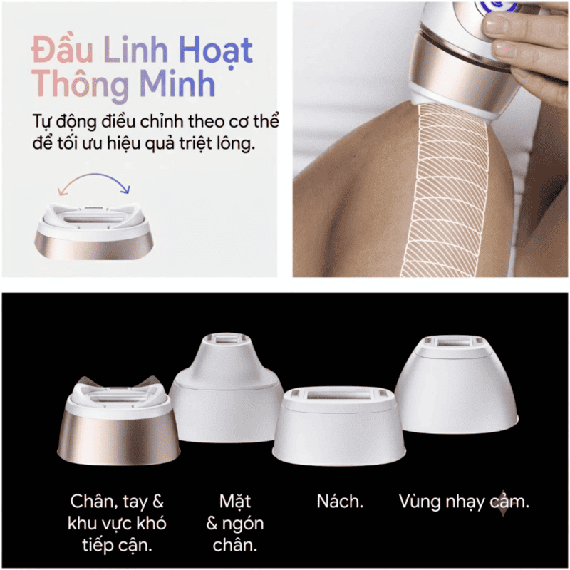 Máy Triệt Lông Braun Skin i·Expert IPL PL7219 Pro 7 (Kèm 4 Đầu Triệt & Máy Tỉa Lông Mặt)