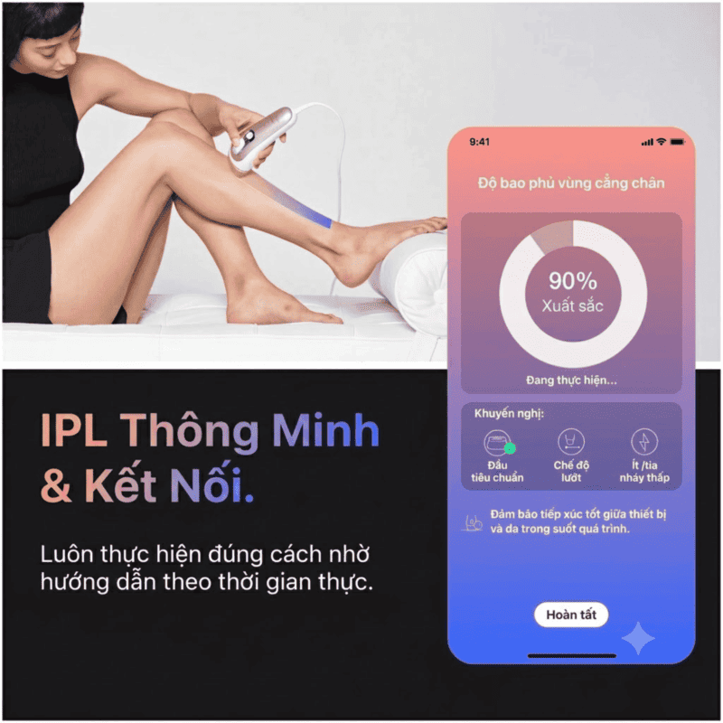 Máy Triệt Lông Cá Nhân Braun Skin i·expert IPL PL7243 - Công Nghệ Cảm Biến Tông Da, 3 Đầu Triệt