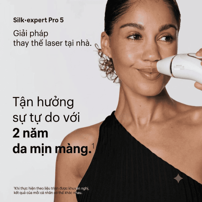 Máy Triệt Lông Cầm Tay Braun Silk-expert Pro 5 PL5137 - Triệt Lông Cá Nhân IPL Tại Nhà Chính Hãng