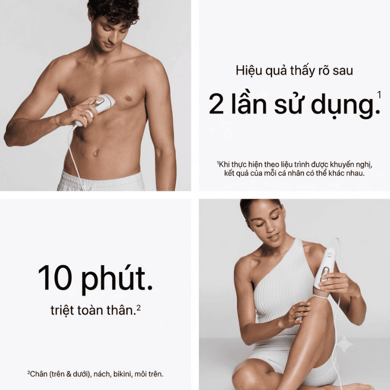 Máy Triệt Lông Cầm Tay Braun Silk-expert Pro 5 PL5137 - Triệt Lông Cá Nhân IPL Tại Nhà Chính Hãng