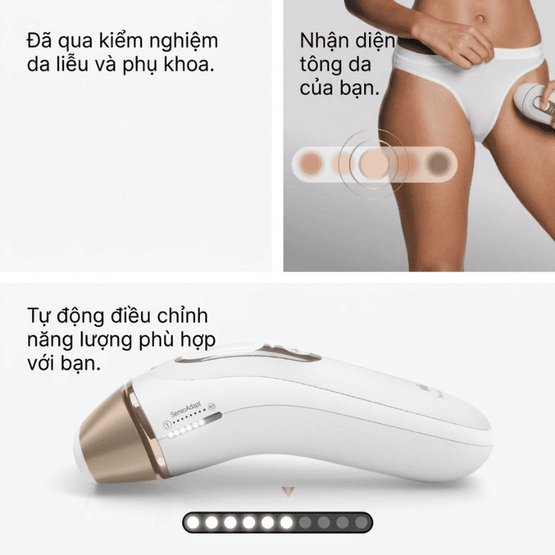 Máy Triệt Lông Cầm Tay Braun Silk-expert Pro 5 PL5137 - Triệt Lông Cá Nhân IPL Tại Nhà Chính Hãng