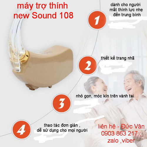 Máy Trợ thính không dây móc vành tai New Sound vivo108