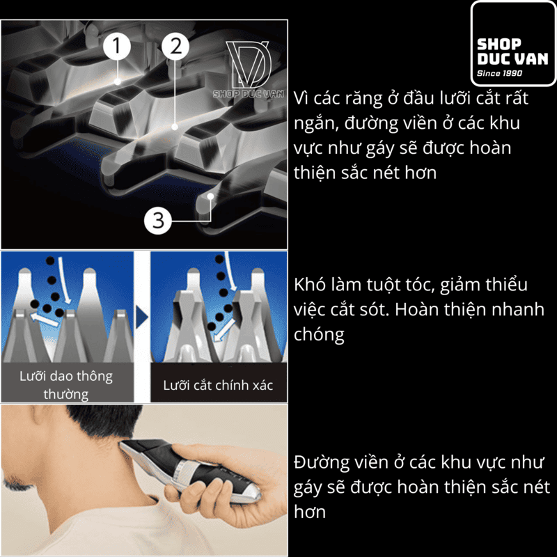 Tông Đơ Cắt Tóc Panasonic ER-GC75 Chuyên Nghiệp