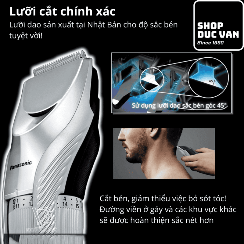 Tông Đơ Cắt Tóc Panasonic ER-GC75 Chuyên Nghiệp