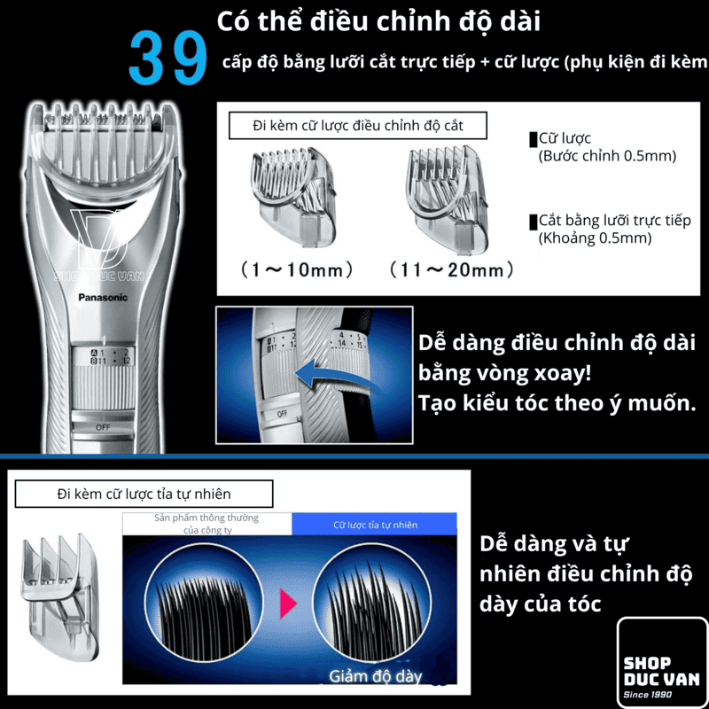 Tông Đơ Cắt Tóc Panasonic ER-GC75 Chuyên Nghiệp
