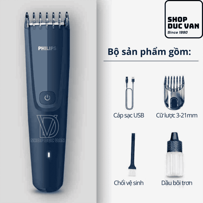 Tông Đơ Cắt Tóc Philips HC3688 Chính Hãng, Sạc Type C