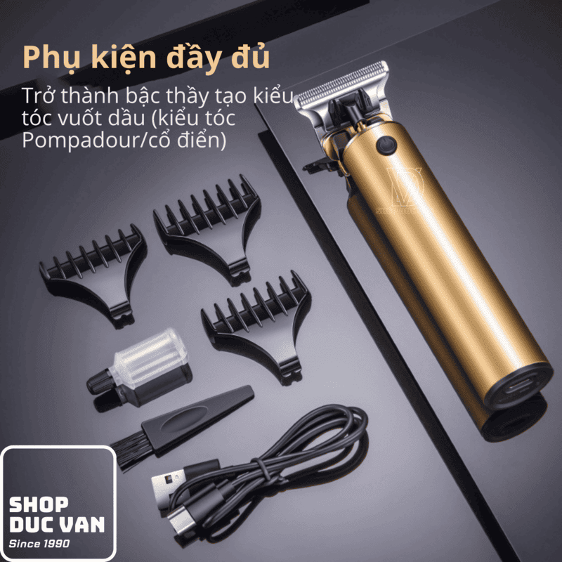 Tông Đơ Cắt Tóc T9 Bằng Kim Loại, Thiết Kế Nhỏ Gọn