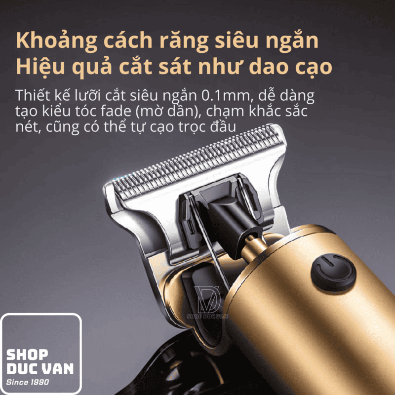 Tông Đơ Cắt Tóc T9 Bằng Kim Loại, Thiết Kế Nhỏ Gọn
