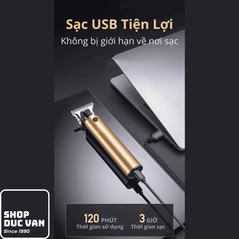 Tông Đơ Cắt Tóc T9 Bằng Kim Loại, Thiết Kế Nhỏ Gọn