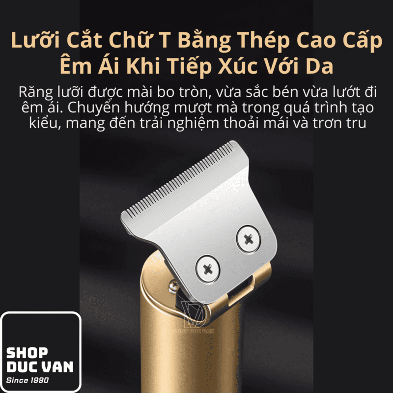 Tông Đơ Cắt Tóc T9 Bằng Kim Loại, Thiết Kế Nhỏ Gọn