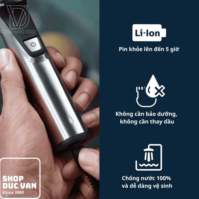 Philips Multigroom 9000 MG9500/50 Waterproof Grooming Kit, 20-in-1 Trimmer for Face, Head and Body