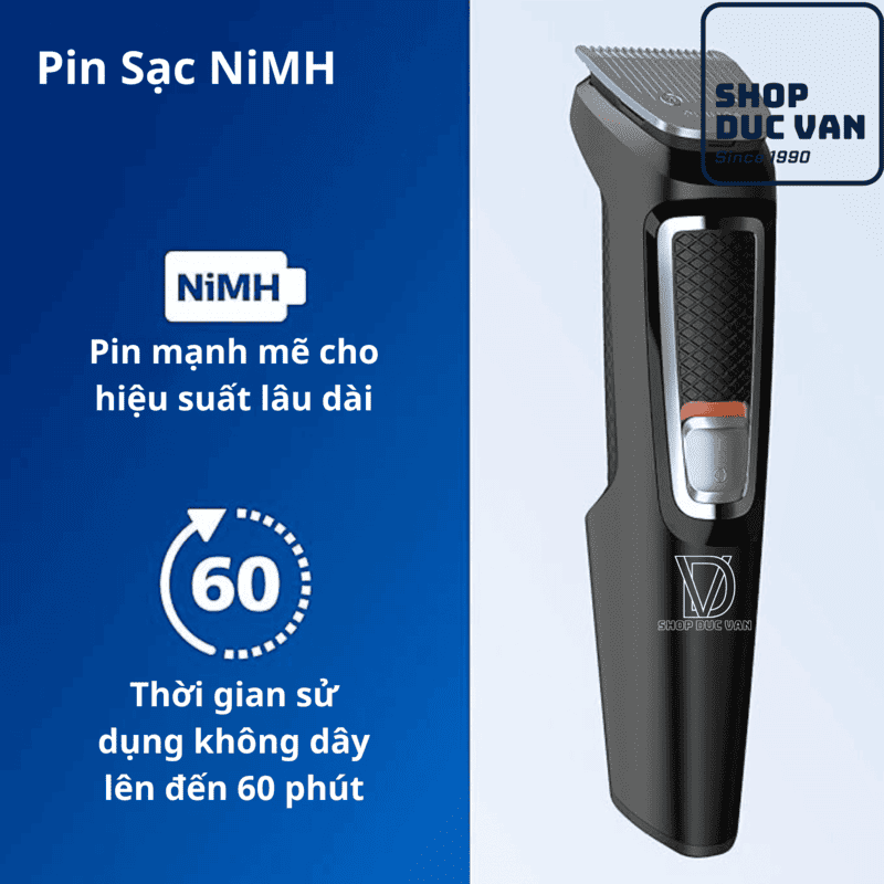 Philips Norelco Multigroom 3000 Series All-in-one Trimmer MG3740 For Face, Head with Self-sharpening Steel Blades