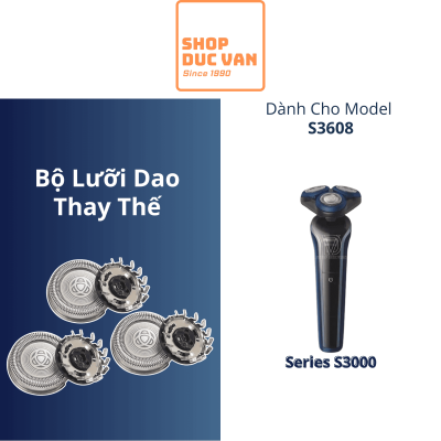 Bộ Lưỡi Cạo Thay Thế Philips Tương Thích Series 3000 Model S3608