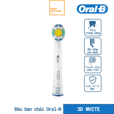 Đầu Bàn Chải Điện Oral-B 3D White ( Pro White ) Cho Răng Trắng Sạch, Sáng Bóng