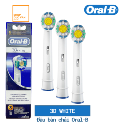 [HỘP 3 CÁI] Đầu Bàn Chải Điện Oral-B 3D White ( Pro White ) Cho Răng Trắng Sạch, Sáng Bóng