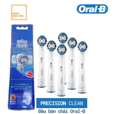 [HỘP 6 CÁI] Đầu bàn chải Oral-B Precision Clean đánh bay mảng bám cao răng sạch gấp 5 lần