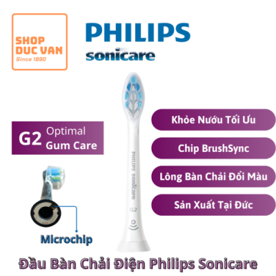 Đầu Bàn Chải Điện Philips Sonicare G2 Optimal Gum Care Lông Mềm