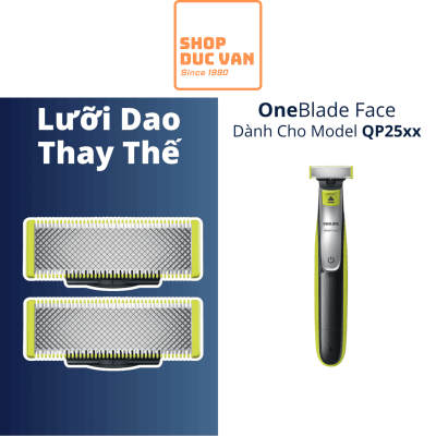 Đầu Lưỡi Cạo Râu Philips OneBlade QP1424 QP2520 QP2530 QP2510 Cạo Khô/Ướt, Bảo Vệ Da