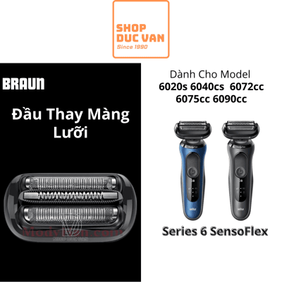 Đầu Lưỡi Cạo Râu Braun 54B Thay Thế Cho Máy Braun Series 6 6020s 6040cs 6072cc 6075cc 6090cc
