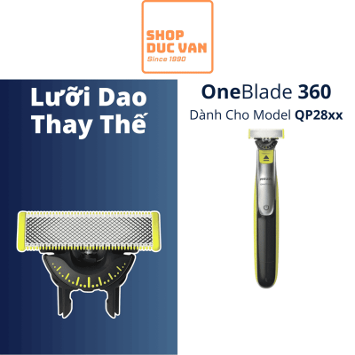 Lưỡi Thay Thế Máy Cạo Râu Philips OneBlade 360 Face & Body Cho Máy QP2830/20 QP2834/70 QP2824/31 QP2834/23 QP2834/20R1 QP2834/23R1