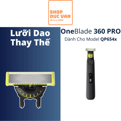 Lưỡi Thay Thế Philips Norelco OneBlade 360 Dùng Cho Máy Cạo Râu OneBlade Pro QP6531 QP6532 QP6541 QP6542