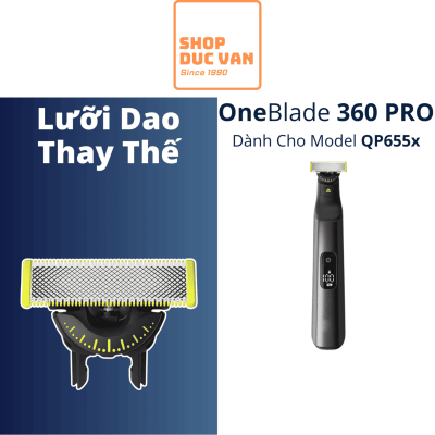 Lưỡi Thay Thế Philips OneBlade 360 Dùng Cho Máy Cạo Râu QP6551 QP6552 QP6651 Dòng Pro