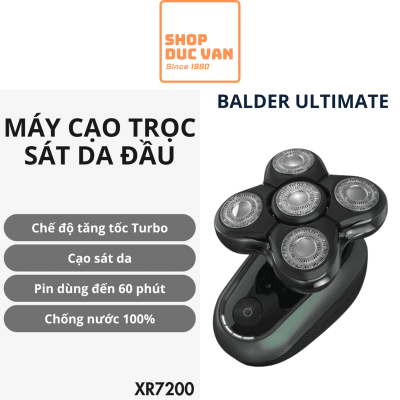 Máy Cạo Đầu Remington RX7 Ultimate Series XR7200 - Máy Cạo Râu 5 Đầu Cạo Lưỡi Kép, Chế Độ Turbo Cạo Siêu Tốc, Kháng Nước 100%, Sạc Nhanh