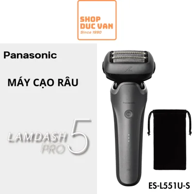 Máy Cạo Râu Panasonic Lamdash 5 Pro ES-L551U Hệ Thống 5 Lưỡi Đầu Cạo 5D Công Nghệ AI Tự Động Tăng Giảm Công Suất Sạc Cáp Type-C Tiện Lợi