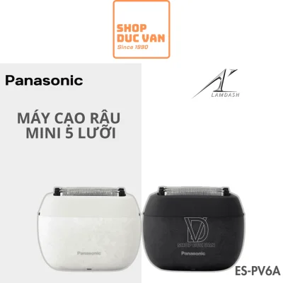 Máy Cạo Râu Panasonic Lamdash ES-PV6A 5 Lưỡi Mini Nhỏ Gọn Họa Tiết Vân Đá Màu Đen Cẩm Thạch Dành Cho Nam Và Nữ, Sạc USB Type C, Cạo Khô và Ướt