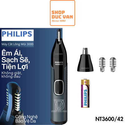 Máy Cắt Tỉa Lông Mũi, Lông Tai, Lông Mày Philips Norelco 3000, NT3600/42