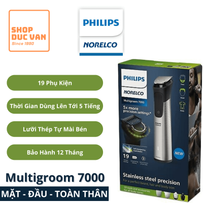 Máy Tông Đơ Tỉa Râu, Tóc Và Toàn Thân Philips Norelco Multigroom Series 7000 MG7910 Chuyên Dụng Cho Nam