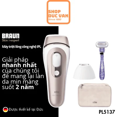 Máy Triệt Lông Cầm Tay Braun Silk-expert Pro 5 PL5137 - Triệt Lông Cá Nhân IPL Tại Nhà Chính Hãng