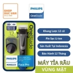 Máy Cạo Râu Philips OneBlade Face Pro Cắt Tỉa Tạo Kiểu Thông Minh Với Khung Lược 12 Cữ