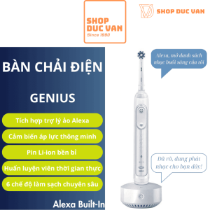 Bàn Chải Điện Oral-B Guide Genius Alexa Built-In Tự Động Cảm Biến Áp Lực, 6 Chế Độ Làm Sạch
