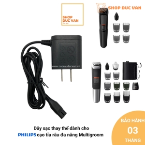 Dây sạc thay thế dành cho Philips Multigroom Series 3000 MG3710 MG3720 MG3730 Series 5000 MG5720 MG5730 MG5740 Sạc máy cạo tỉa râu đa năng Philips