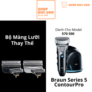 Bộ Màng Cạo & Lưỡi Dao Braun 51S  51B Đức Cho Braun Series 5 & Contour Pro 570 590