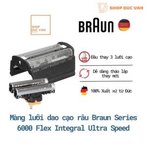 Shaver Foil & Cutter Head Replacement for Braun 6000 Series Flex Integral Ultra Speed 6012 6015 6510 6512 6515 6518 6520 6521 6550 6522 6525