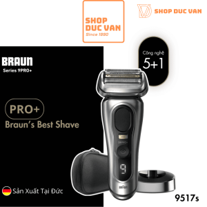 Máy Cạo Râu Braun Series 9 PRO+ 9517s Cao Cấp - Kèm Đế Sạc & Hộp Đựng