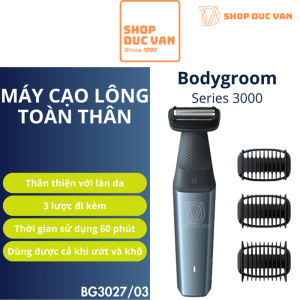 Máy Cạo Lông Toàn Thân Philips Bodygroom BG3027/03 Series 3000 Chống Nước 100%, An Toàn Cho Da Nhạy Cảm