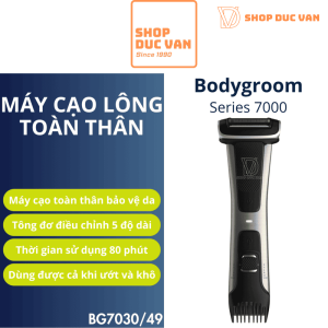 Máy Cạo Và Tỉa Lông Toàn Thân 2 Trong 1 Philips Bodygroom 7000 BG7030/49, Chống Nước, An Toàn Cho Vùng Nhạy Cảm
