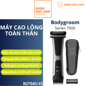 Máy Cạo Lông Toàn Thân Philips Norelco Bodygroom Series 7000 BG7040/42 Dành Cho Nam, Chống Nước, Có Cữ Lược