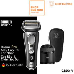 Máy Cạo Râu Braun Series 9 Pro 9455cc-V Kèm Cốc Sạc Rửa Vệ Sinh 4-In-1
