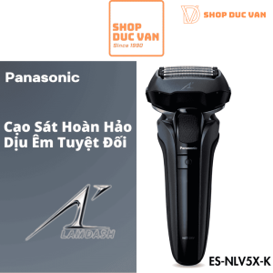 Máy Cạo Râu Panasonic Lamdash ES-NLV5X-K 5 Lưỡi Động Cơ Tuyến Tính & AI+ Cho Da Nhảy Cảm