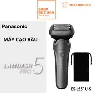 Máy Cạo Râu Panasonic Lamdash 5 Pro ES-L551U Hệ Thống 5 Lưỡi Đầu Cạo 5D Công Nghệ AI Tự Động Tăng Giảm Công Suất Sạc Cáp Type-C Tiện Lợi