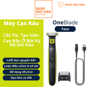 Máy Cạo Râu Philips OneBlade Face QP2724/20 Lưỡi Dao Nguyên Bản Cắt Tỉa Tạo Kiểu Thông Minh Với Lược Đa Năng 5 Nấc Chỉnh