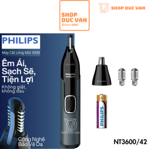 Máy Cắt Tỉa Lông Mũi, Lông Tai, Lông Mày Philips Norelco 3000, NT3600/42