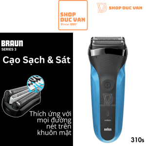 Máy Cạo Râu Braun Series 3 310s Cạo Khô & Ướt Kèm Đầu Tỉa Chính Xác