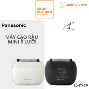Máy Cạo Râu Panasonic Lamdash ES-PV6A 5 Lưỡi Mini Nhỏ Gọn Họa Tiết Vân Đá Màu Đen Cẩm Thạch Dành Cho Nam Và Nữ, Sạc USB Type C, Cạo Khô và Ướt